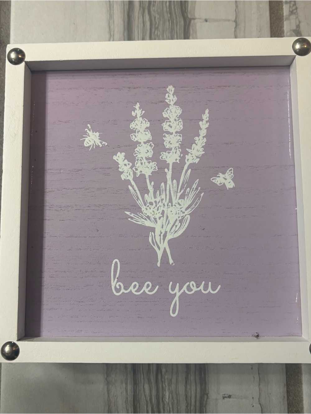 Lavender Floral "Bee You" Wall Art